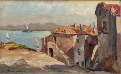 null Vincent CERMIGNANI (1902-1971)
Vue de Calvi, Corse.
Huile sur toile.
Signée...
