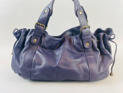 null GERARD DAREL
38 cm purple leather handbag with double handle, snap closure and...