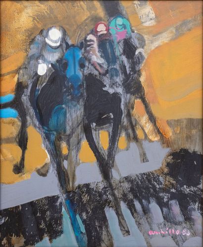 null Paul AMBILLE (1930-2010)
"The little horses".
Oil on canvas.
Signed and dated...