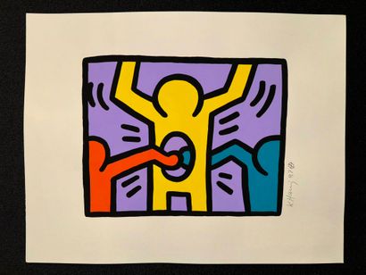  Keith HARING (1958-1990), after
Ink drawing on paper. Signed and dated 87 lower... Gazette Drouot