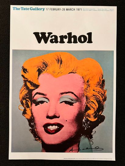  Andy WARHOL (1928-1987), d'après
Marilyn Monroe x The Tate Gallery 
Impression offset... Gazette Drouot