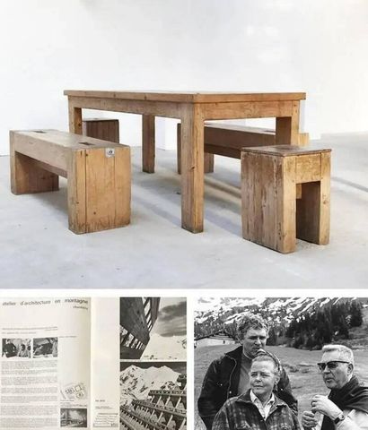  Jean PROUVÉ (1901-1984) and Guy REY-MILLET (1929-2017),
rectangular dining table,... Gazette Drouot