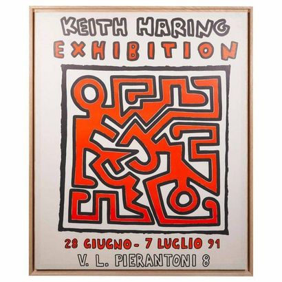  Keith HARING (1958-1990)
Rare affiche d’exposition – Italie, 1991
Sérigraphie en... Gazette Drouot