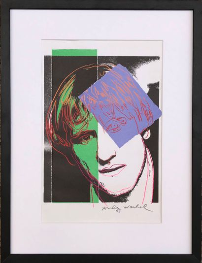  Andy WARHOL (1928-1987), d'après
Gérard Depardieu - 1986
Sérigraphie en couleurs.... Gazette Drouot