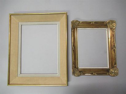 null Set of 2 frames, one of which is said to be "sloping in fabric" and the other...