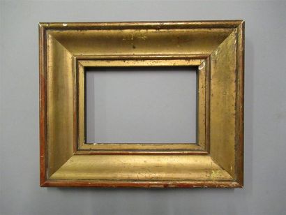 null Moulded, gilded wooden frame called "à doucine".
Louis-Philippe period (wear...