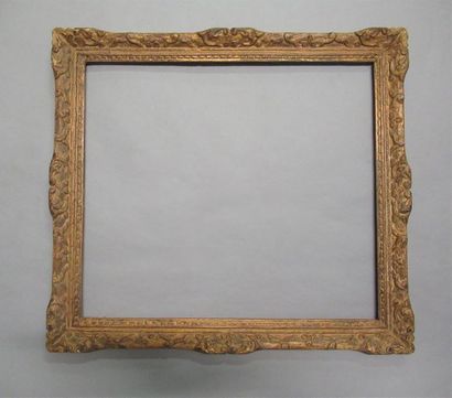 null Carved, painted and patinated wood frame called "Montparnasse" with neo Louis...