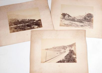 null PHOTOGRAPHIE.
 Alphonse DAVANNE (1824-1912). Quatre photographies (Côte d'Azur...