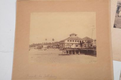 null PHOTOGRAPHIE.
 ASIE, INDE, Thalassery. Circa 1870-1880. Ensemble de six tirages...