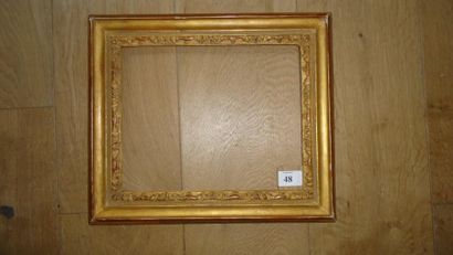 null Cadre en bois et stuc doré de style Louis XV XIXème siècle 20,7 x 25,5 cm -...