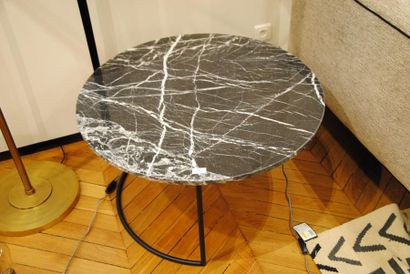 null Table en marbre gris CLARISSE 80 x 45 x 80 cm prix de vente boutique : 485 ...