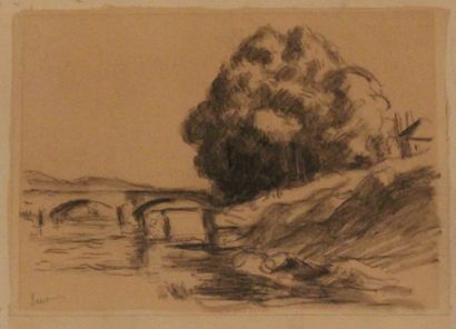 null LUCE Maximilien (1858-1941)

"Paysage au pont"

Dessin au crayon contrecollé...