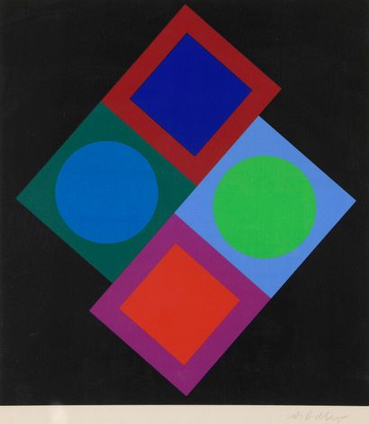 null Victor VASARELY(1906 - 1997)



CARRES RONDS.



Lithographie en couleurs sur...