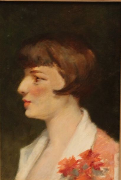 null ABBEMA Louise (1858-1827)

"Portrait de femme de profil"

Huile sur panneau...