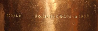 null Grande mesure à grains en cuivre étamé marquée " double décalitre", BRUN à AIX

Poinçons

AIX...