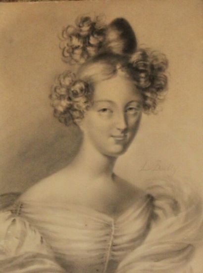 null Attribué à Jules BOILLY (Paris 1796 1874)

Portrait de femme en buste

Crayon...