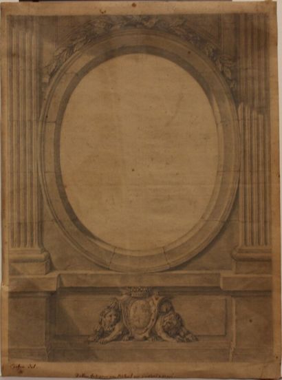 null Charles-Nicolas COCHIN (Paris 1715-1790)

Projet de frontispice pour un portrait

Crayon...