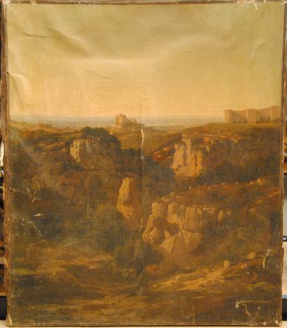 null PONTHUS-CINIER Antoine (1812-1885)

"Paysage"

Huile sur toile signée en bas...