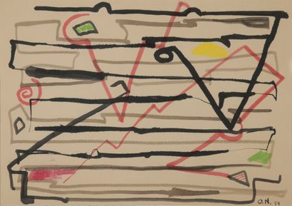 null Otto NEBEL (1892-1973)



Sans titre, 1959



Encre, aquarelle et crayon sur...