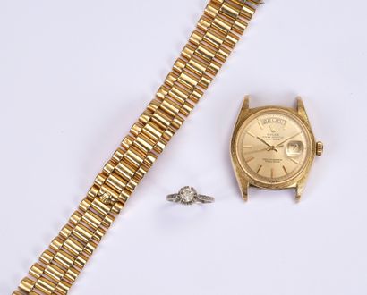 null Rolex, Day-Date, Ref. 1806, n° 185xxxx, vers 1967.

Une rare montre en or jaune...