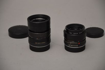 null Appareil photographique. Ensemble de deux objectifs Leitz Leica. Objectif Leitz...