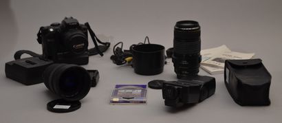 null Appareil photographique. Important ensemble Canon. Boitier Canon EOS 300D Digital...