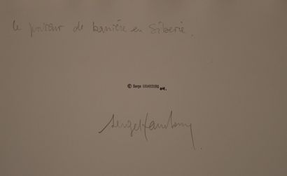 null Serge HAMBOURG (1936-2019). Le porteur de barrière en Sibérie. Tirage argentique....