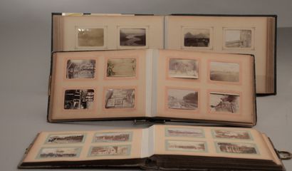 null Photographie. Ensemble de trois albums photographiques divers. Circa 1880-1920....