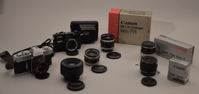 null Appareil photographique. Important ensemble Canon divers. Appareil Canon Canonet...