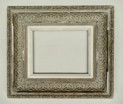 null Wooden frame and stucco bronzed, painted and patinated known as "Barbizon" decorated...