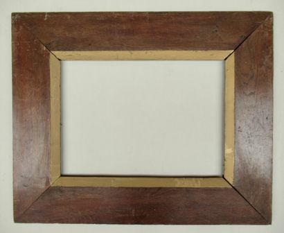 null Natural and bronzed moulded oak frame with a large flat profile and bronzed...