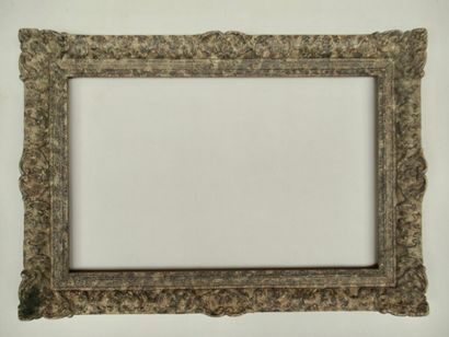 null Wooden frame and painted and patinated stucco called "Montparnasse" decorated...