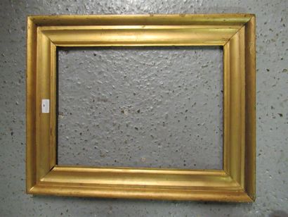 null Molded and gilded wood frame with painted scrolls and stylized palmettes.

18th...