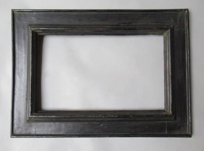 null Moulded wooden frame called "à cassetta" with inverted profile painted black.

Italy,...