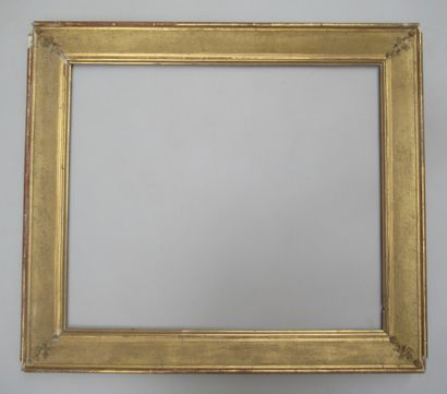 null Wooden frame and gilded paste called "with slope" with decoration of sanded...