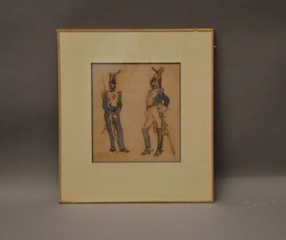 null LINDER P. ?

Two soldiers in uniform

Watercolor signed lower left

Sight: 20,...