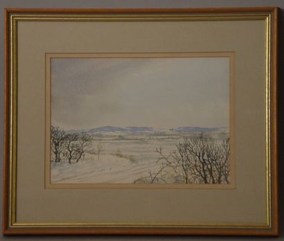  PATERSON Alexandre Nesbit né à Glasgow en 1862 -1947 
"The world in winter" 
Aquarelle...