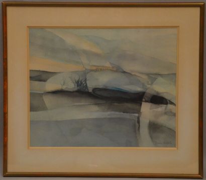 null BESSIERE Jeanne né en 1929

"Paysage", aquarelle signée en bas à droite

A vue:...