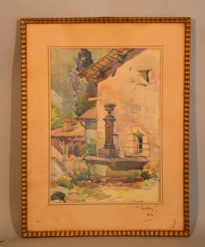 null LITARDI (XXth century)

Fountain in Cordon, in the Ain

Watercolor on paper....