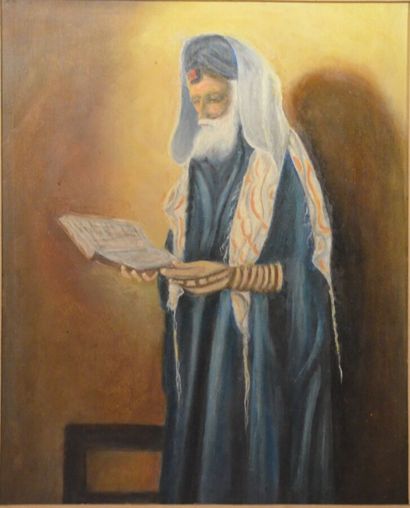 null SIGNATURE TO DECIPHER ELBAZ

Rabbi at the reading

Oil on canvas. 

Signed on...