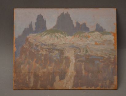 null JEANES Sigismond J. (1863-1952)

"Cadini" in the Dolomite Alps)

Oil on panel...