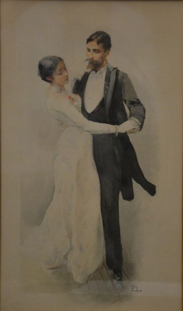 Paul LEROY (1860 - 1942) 
Le couple dansant...