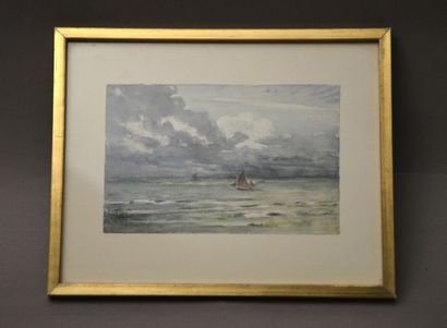 null LEVERD René (1872-1938)

Bateau en mer au large de Dieppe (Puys)

Aquarelle...