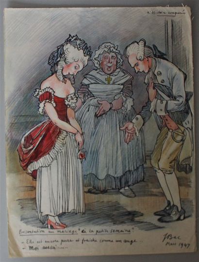 null Ferdinand BAC (1859-1952)



Deux dessins:



" Présentation au mariage " à...