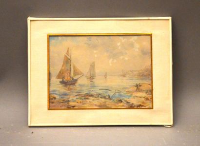 null LUTIGNEAUX G (Gabriel)

Sailboats by the sea

Watercolor on paper and glass...