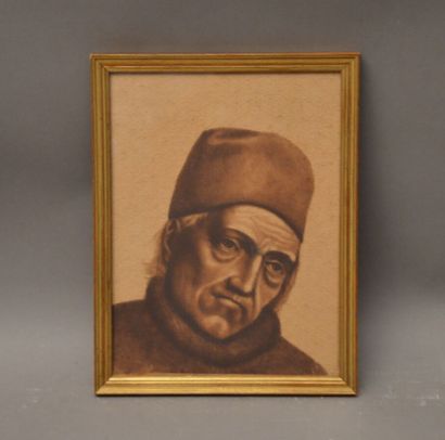 null XIXth CENTURY SCHOOL

Tormented old man

Oil fixed under glass

23,5 x 17,4...