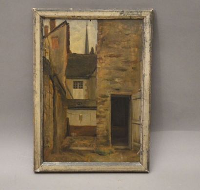 null LE MAINS Gaston 

Courtyard of a house

Oil on panel circa 1900 signed lower...