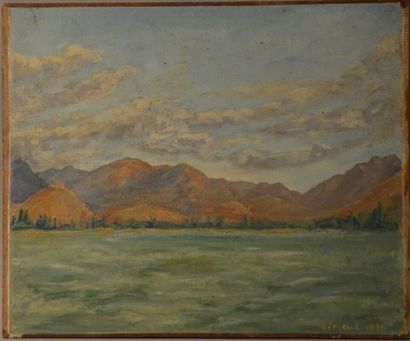 null GIRIEUD Pierre (1876-1948) 

"Mountainous landscape". 

Oil on panel signed...