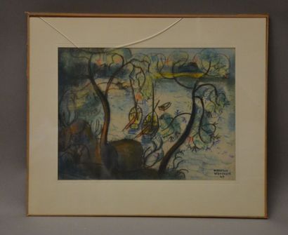 null BLANCHARD Maurice (1903-1969)

"Bateaux vus du rivage"

Crayons sur papier signé...