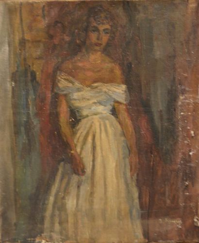 J.SIGNORET (Xxe siècle) 
Portrait de femme...